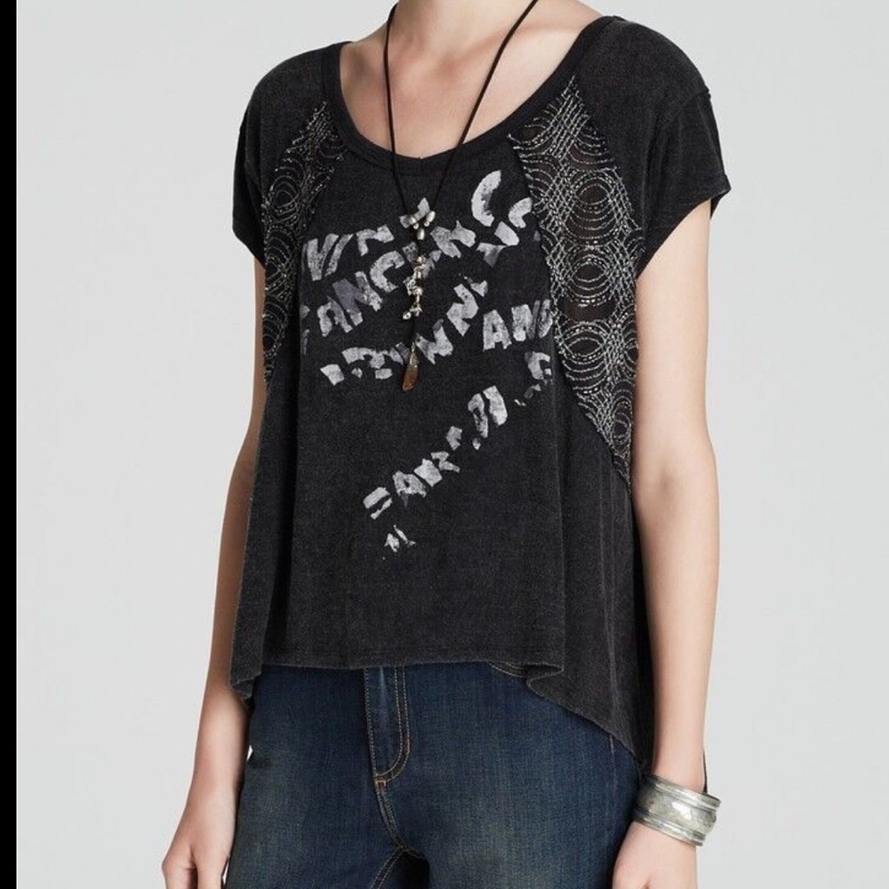Free people black t-shirt